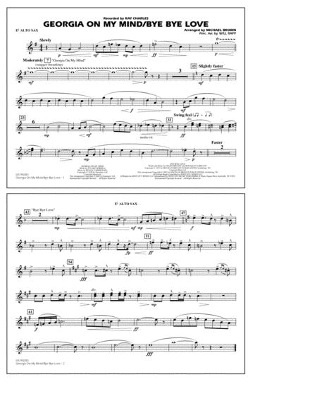 Free Sheet Music Georgia On My Mind Bye Bye Love Arr Michael Brown Eb Alto Sax