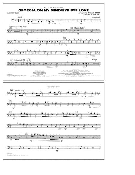 Free Sheet Music Georgia On My Mind Bye Bye Love Arr Michael Brown Electric Bass