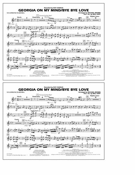 Georgia On My Mind Bye Bye Love Arr Michael Brown Xylophone Marimba Sheet Music