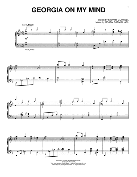 Georgia On My Mind Sheet Music