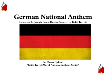 German National Anthem Deutschlandlied For Brass Quintet Sheet Music