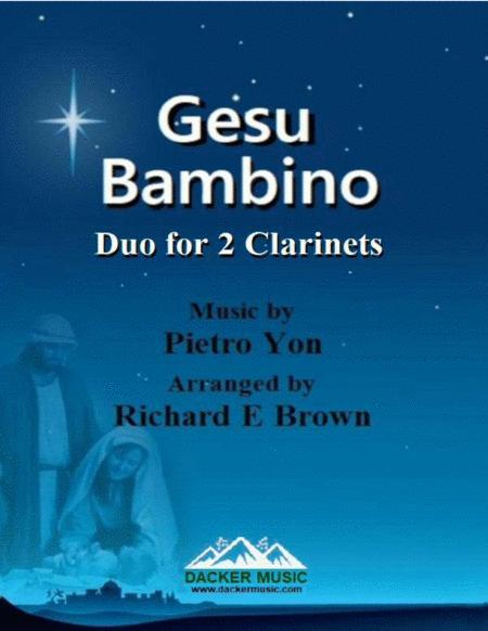 Free Sheet Music Gesu Bambino Clarinet Duo