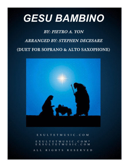 Gesu Bambino Duet For Soprano And Alto Saxophone Sheet Music