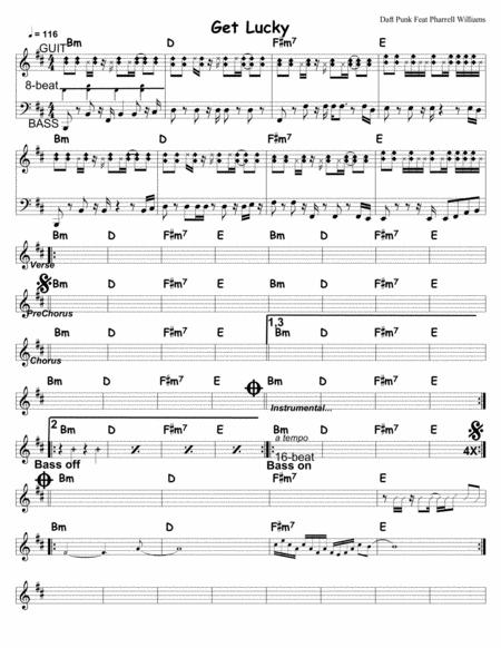 Get Lucky Daft Punk Sheet Music