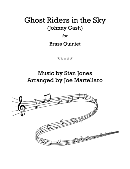 Ghost Riders In The Sky Sheet Music