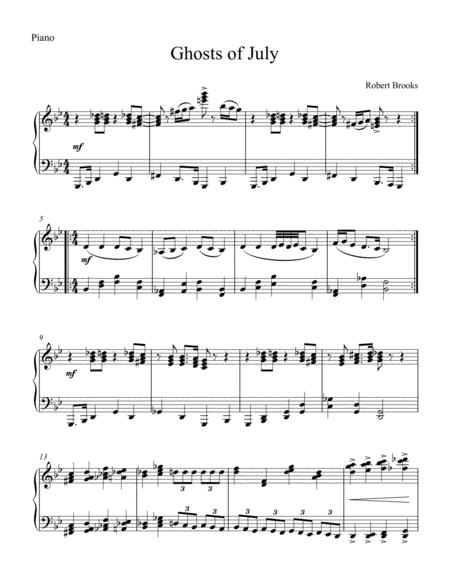 Ghosts Of July For Clarinet And Piano Sheet Music