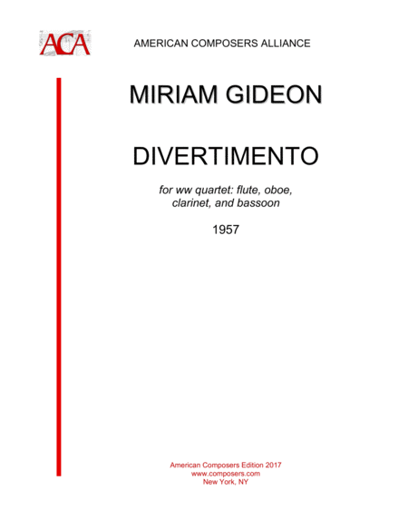 Gideon Divertimento Sheet Music