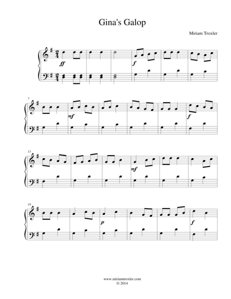 Ginas Galop Sheet Music