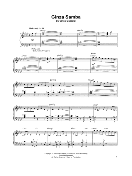 Ginza Samba Sheet Music