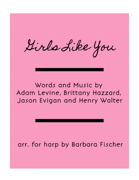 Girls Like You 2018 Instrumental Arranging Contest Entry Sheet Music