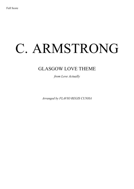 Free Sheet Music Glasgow Love Theme