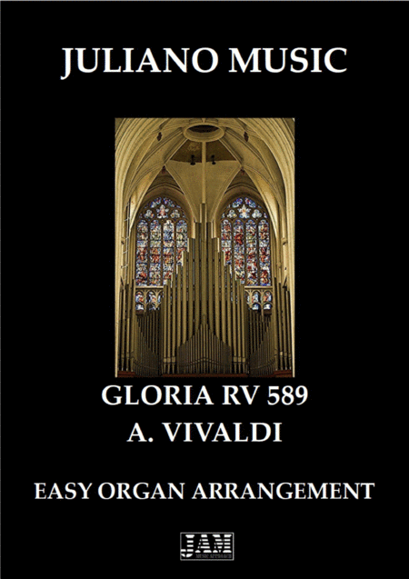 Free Sheet Music Gloria Rv 589 Easy Organ C Version A Vivaldi