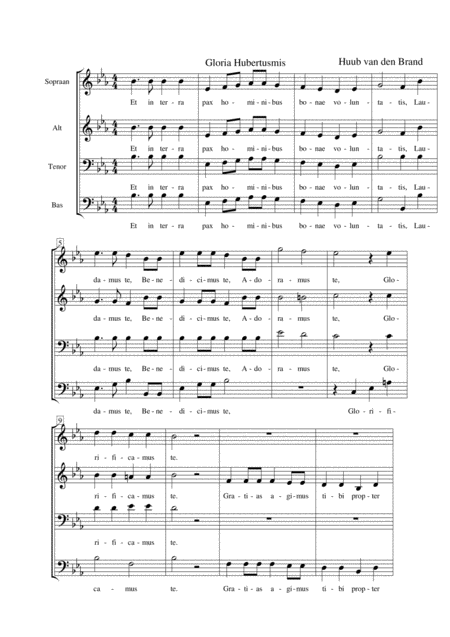 Gloria Saint Hubert Mass Sheet Music