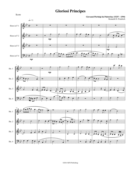 Free Sheet Music Gloriosi Principes