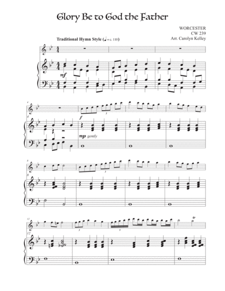 Glory Be To God The Father Flute And Piano Sheet Music