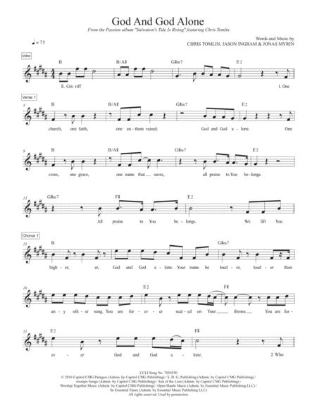 God And God Alone Sheet Music