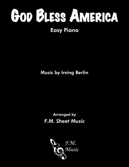 God Bless America Easy Piano Sheet Music