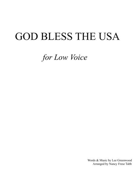 Free Sheet Music God Bless The U A Vocal Solo For Low Voice