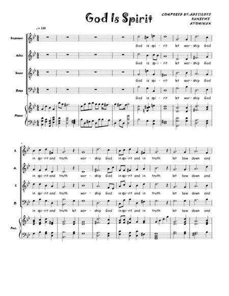 God Is Spirit Sheet Music