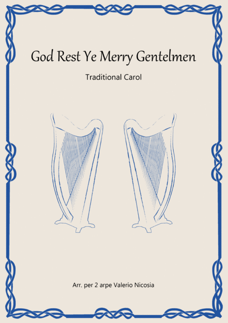 Free Sheet Music God Rest Ye Merry Gentlemen Arrangement For 2 Harps Valerio Nicosia