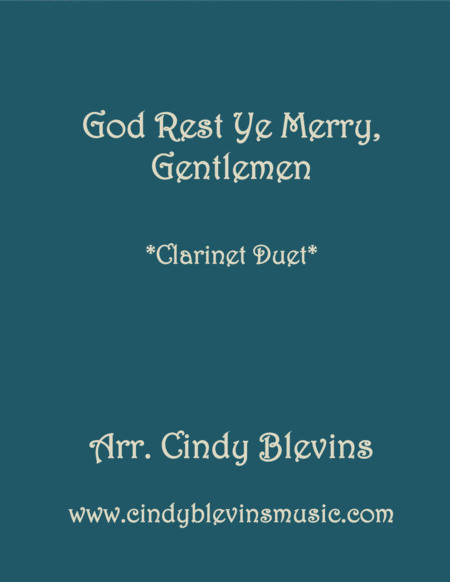 Free Sheet Music God Rest Ye Merry Gentlemen For Clarinet Duet