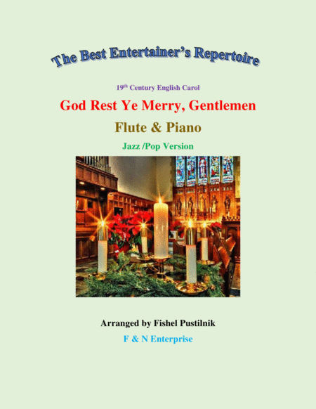 Free Sheet Music God Rest Ye Merry Gentlemen For Flute And Piano Jazz Pop Version