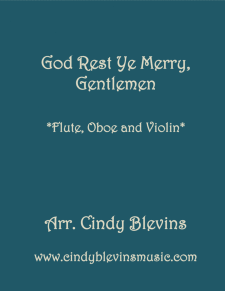 God Rest Ye Merry Gentlemen For Flute Oboe And Violin Sheet Music