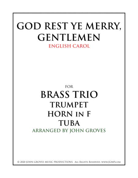 Free Sheet Music God Rest Ye Merry Gentlemen Trumpet Horn Tuba Brass Trio