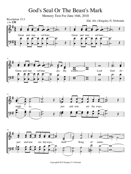 Gods Seal Sheet Music