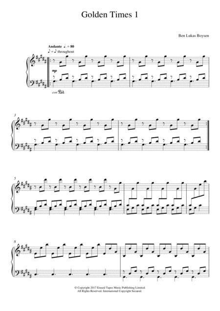 Free Sheet Music Golden Times 1