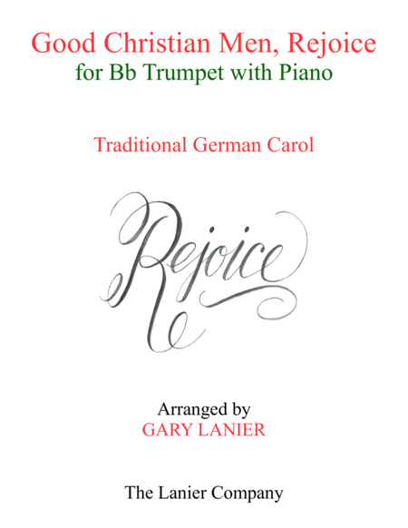 Good Christian Men Rejoice Bb Trumpet With Piano Score Part Sheet Music