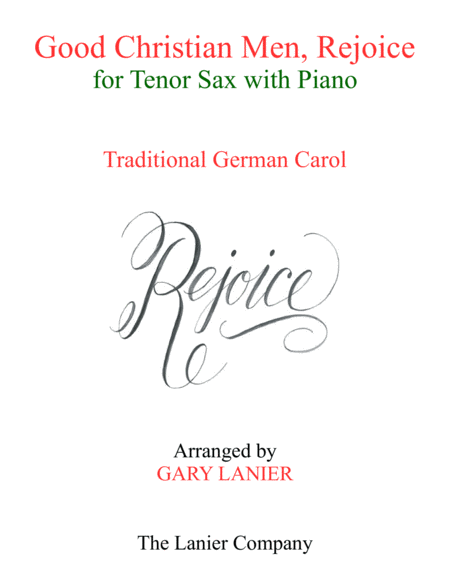 Free Sheet Music Good Christian Men Rejoice Tenor Sax With Piano Score Part