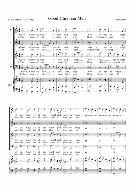 Free Sheet Music Good Christian Men