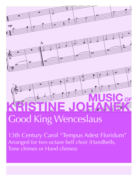 Free Sheet Music Good King Wenceslaus 2 Octave Handbells Tone Chimes Or Hand Chimes