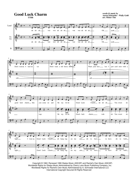 Good Luck Charm Sheet Music