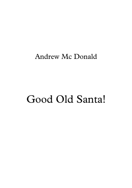 Good Old Santa Sheet Music