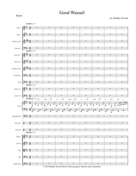 Good Wassail Orchestra Choir Sheet Music