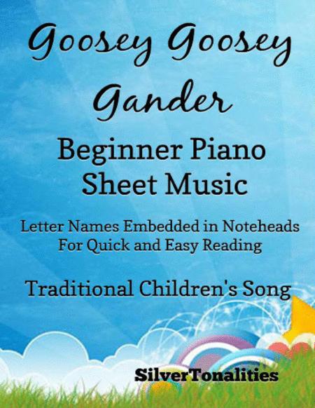 Goosey Goosey Gander Beginner Piano Sheet Music Sheet Music