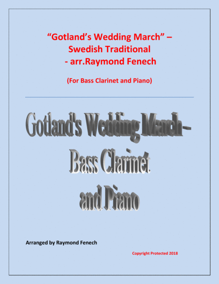 Free Sheet Music Gotlands Wedding March Traditional Bass Clarinet And Piano