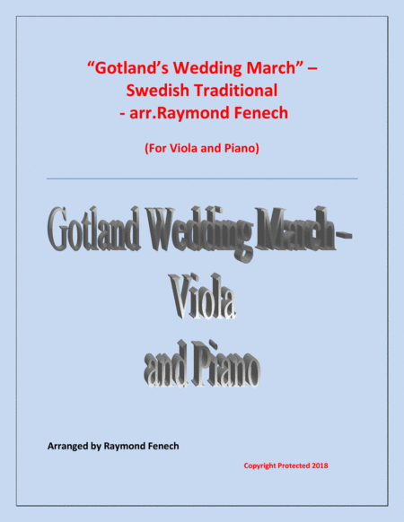 Free Sheet Music Gotlands Wedding March Traditional Viola And Piano