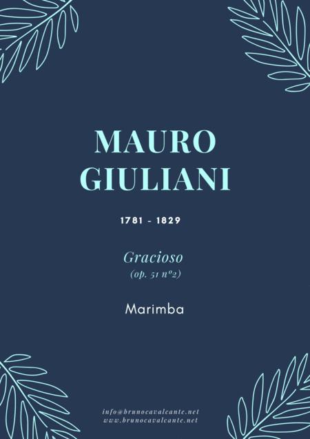 Gracioso Op 51 N2 Mauro Giuliani For Marimba Sheet Music