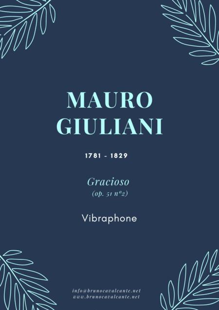 Gracioso Op 51 N2 Mauro Giuliani For Vibraphone Sheet Music