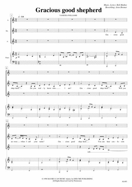 Gracious Good Shepherd Saa Piano Sheet Music