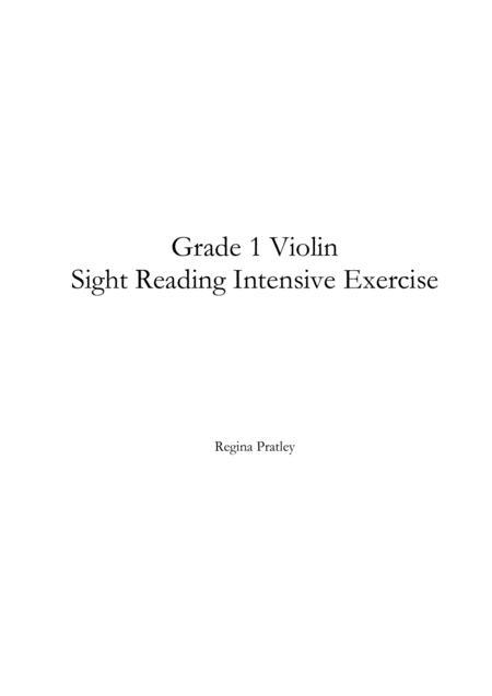 Grade 1 Violin Sight Reading Intensive Exercise Sheet Music