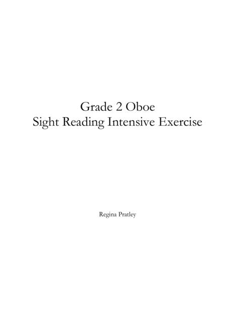 Free Sheet Music Grade 2 Oboe Sight Reading Intensive Exercise