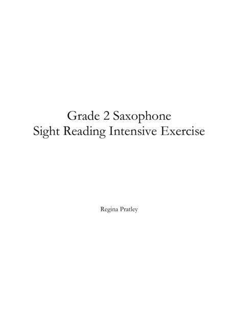 Grade 2 Saxophone Sight Reading Intensive Exercise Sheet Music