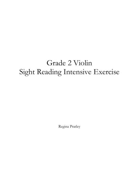 Grade 2 Violin Sight Reading Intensive Exercise Sheet Music