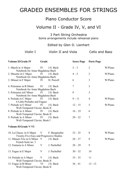 Graded Ensembles For Strings Volume Ii Extra Score Sheet Music