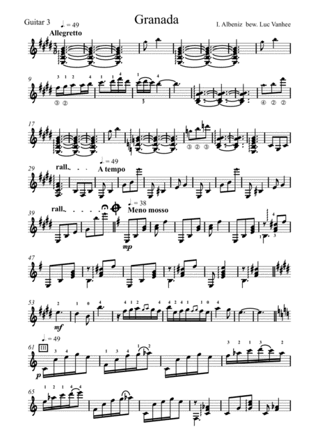 Granada Guitar Trio Part 3 Sheet Music