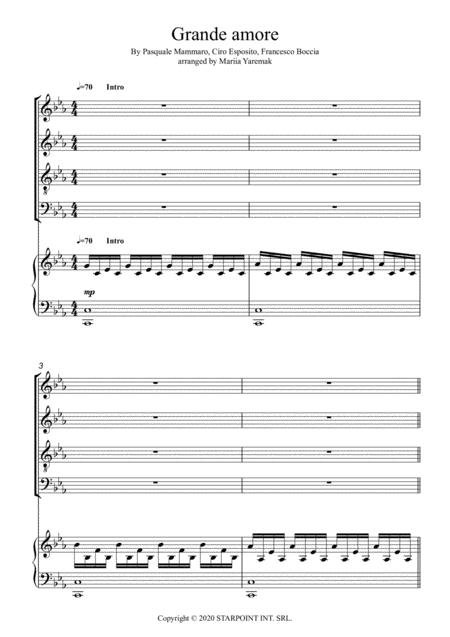 Grande Amore By Il Volo Sheet Music